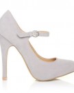 MISCHA-Grey-Faux-Suede-Stiletto-Very-High-Heel-Mary-Janes-Shoes-Size-UK-4-EU-37-0