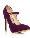 MISCHA-Purple-Faux-Suede-Stiletto-Very-High-Heel-Mary-Janes-Shoes-Size-UK-6-EU-39-0-0