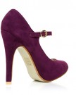 MISCHA-Purple-Faux-Suede-Stiletto-Very-High-Heel-Mary-Janes-Shoes-Size-UK-6-EU-39-0-1