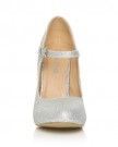 MISCHA-Silver-Glitter-Stiletto-Very-High-Heel-Mary-Janes-Shoes-Size-UK-7-EU-40-0-3