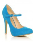 MISCHA-Turquoise-Faux-Suede-Stiletto-Very-High-Heel-Mary-Janes-Shoes-Size-UK-8-EU-41-0-0