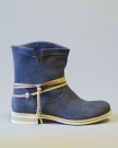 Marco-Tozzi-Womens-Navy-Blue-100-Genuine-Suede-High-Ankle-Slouch-Boots-Low-Block-Heel-w-leather-lace-wrap-around-Ladies-Shoe-Size-5-0
