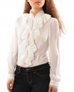 MayMaya-Womens-Lace-collar-Ruffle-Front-Long-Sleeve-Blouse-White-Size-L-0-1