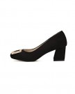 MeDesign-Womens-Block-heel-Faux-Suede-Square-toe-Mid-high-heel-Shoes-OL-work-Court-Shoes-Size-2-UK-Black-0-0