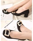 MeDesign-Womens-Block-heel-Faux-Suede-Square-toe-Mid-high-heel-Shoes-OL-work-Court-Shoes-Size-2-UK-Black-0-1