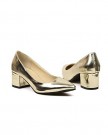 MeDesign-Womens-Gold-and-Silver-Block-heel-Mid-high-heel-Shoes-OL-work-Shoes-Size-38-EU-5-UK-Gold-0-1