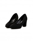 MeDesign-Womens-ladies-Suede-Block-heel-Mid-high-Shoes-OL-work-court-Shoes-Size-23456-6-UK-Black-0-0