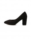 MeDesign-Womens-ladies-Suede-Block-heel-Mid-high-Shoes-OL-work-court-Shoes-Size-23456-6-UK-Black-0-1