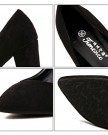 MeDesign-Womens-ladies-Suede-Block-heel-Mid-high-Shoes-OL-work-court-Shoes-Size-23456-6-UK-Black-0-3