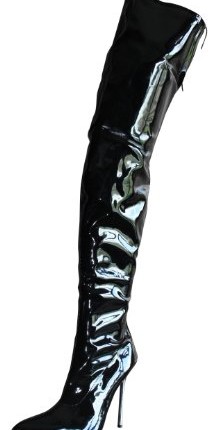 Mens-Ladies-Sexy-Black-Patent-Over-Knee-Thigh-High-Heel-Stiletto-Pointed-Boots-0