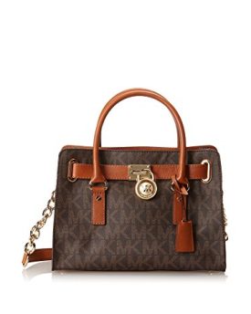 Michael-Kors-Hamilton-Brown-Logo-PVC-East-West-Satchel-0