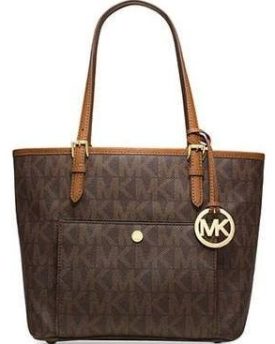 Michael-Kors-Jet-Set-Medium-Snap-Pocket-Tote-PVC-Brown-0