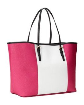 Michael-Kors-Jet-Set-Travel-Center-Stripe-Medium-Travel-Tote-Tote-Handbags-RaspberryWhiteBlack-0