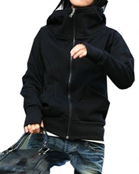 Minetom-Ladies-Jacket-Coat-Outerwear-Pullover-Sweat-Jacket-Hoodie-Hoody-Black-M-0