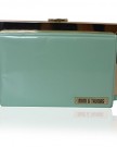 Mint-Green-Patent-Leather-light-gold-frame-Clutch-with-Dust-Bag-0-0