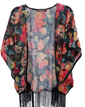 Mix-lot-New-Womens-Floral-Retro-Kimono-Vintage-Chiffon-floral-rose-print-Ladies-Fringe-Tassel-Sexy-Cardigan-Blazer-Summer-overall-Top-Casual-Wear-Size-8-18-S-XL-S-Roses-on-Black-0