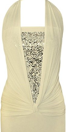 Mix-lot-new-ladies-beautiful-halter-neck-sequin-top-womens-silky-soft-fabric-sexy-low-back-club-dress-party-wear-size-8-18-LXL-16-18-cream-0