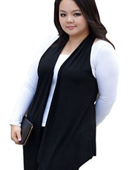 Mooncolour-Womens-New-Arrival-Plus-Size-Long-Vest-Sleeveless-Cardigan-0