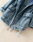 Mooncolour-Womens-Wash-Blue-Hooded-Loose-Denim-Trench-Coat-0-1