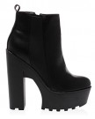 My1stwish-Womens-Cleated-Sole-Platform-High-Block-Heel-Boots-Black-PU-Size-6-0-0