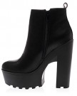My1stwish-Womens-Cleated-Sole-Platform-High-Block-Heel-Boots-Black-PU-Size-6-0-1