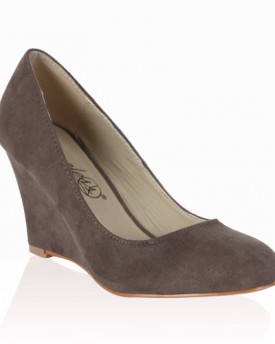My1stwish-Womens-Wedge-High-Heel-Faux-Suede-Court-Shoes-Grey-Size-4-0