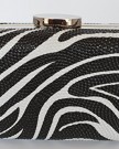NEW-Black-White-Zebra-Stripe-Textured-Hardcase-Clutch-with-Dust-Bag-0-0