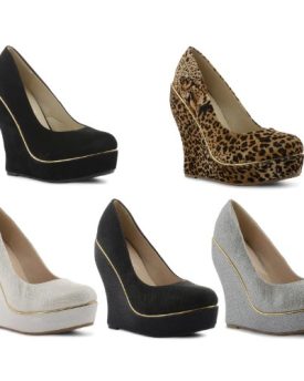 NEW-LADIES-SLIP-ON-GOLD-TRIM-HIGH-PLATFORM-WEDGE-HEELS-COURT-SHOES-EVENING-PARTY-0