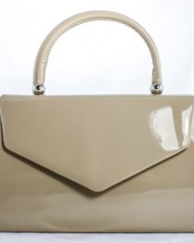 NEW-STYLISH-RETRO-MINI-HANDBAG-IN-A-GLOSSY-PATENT-MATERIAL-15-AMAZING-COLOURS-TO-CHOOSE-FROM-CAN-BE-A-CLUTCH-OR-A-SHOULDER-HANDBAG-NUDE-0