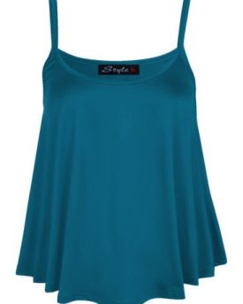 NEW-WOMENS-LADIES-PLAIN-SLEEVELESS-STRAPPY-SWING-VEST-CAMI-CASUAL-TANK-TOP-8-26-0