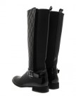 NEW-WOMENS-QUILTED-ELASTICATED-WIDE-CALF-FLAT-HEEL-RIDING-BOOTS-WINTER-WARM-SNOW-KNEE-HIGH-GIRLS-LADIES-BLACK-PATENT-SIZE-UK-5-0-3