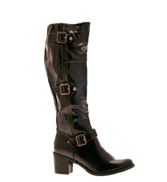 NEW-WOMENS-STRAPPY-WIDE-CALF-STRETCH-BLOCK-HEEL-RIDING-BOOTS-KNEE-HIGH-LADIES-GIRLS-BROWN-SIZE-UK-4-0