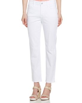 NYDJ-Womens-Embroidered-Denim-Ankle-Crop-Jeans-Optic-White-Size-4-0