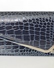 Navy-Blue-Crocodile-Embossed-Patent-Leather-Clutch-with-Dust-Bag-0-0