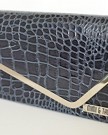 Navy-Blue-Crocodile-Embossed-Patent-Leather-Clutch-with-Dust-Bag-0-1