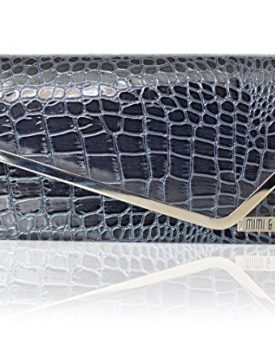 Navy-Blue-Crocodile-Embossed-Patent-Leather-Clutch-with-Dust-Bag-0