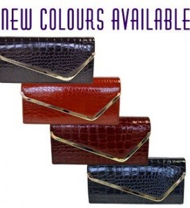 Navy-Blue-Crocodile-Embossed-Patent-Leather-Clutch-with-Dust-Bag-0-5