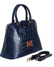 Navy-Blue-Leather-Twin-Handled-Handbag-with-Croc-Print-by-Smith-Canova-0-0