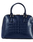 Navy-Blue-Leather-Twin-Handled-Handbag-with-Croc-Print-by-Smith-Canova-0-1