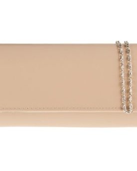 New-Elegant-Sleek-Glossy-Patent-Medium-Clutch-Bag-Handbag-Wedding-Races-6-colours-NUDE-0