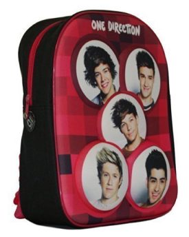 New-GirlsChildrens-1D-RucksackBag-With-3D-Effect-Image-Of-The-Boys-Red-UK-1-0