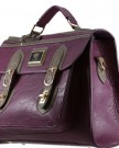 New-LYDC-Ladies-Briefcase-Leather-Satchel-Laptop-Bag-Designer-Inspired-Gold-Top-Handle-Purple-0-1