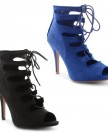 New-Ladies-Dolcis-Concealed-Platform-Peep-Toe-Zip-Lace-Ankle-Shoe-Boots-Size-3-8-0
