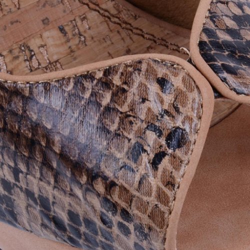 New Ladies Faux Snakeskin Slingback Peep Toe High Stiletto Heels - Image 8