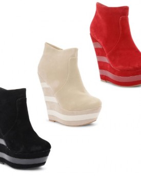 New-Ladies-Faux-Suede-Platform-High-Heel-Multi-Wedge-Sandals-Ankle-Boots-UK-3-8-0