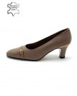 New-Ladies-Formal-Mid-Heel-Shoes-Ex-High-Street-Taupe-Court-Shoes-Womens-Size-UK-35-0