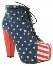 New-Ladies-High-Block-Heel-Lace-Up-Concealed-Platform-Boots-Sizes-UK-3-4-5-6-7-8-American-Flag-UK-Size-6-0-0
