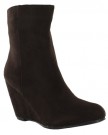New-Ladies-High-Heel-Wedge-Zip-Up-Chelsea-Riding-Ankle-Boots-Size-UK-3-4-5-6-7-8-Brown-UK-Size-6-0
