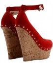 New-Ladies-High-Platform-Wedge-Heel-Studded-Ankle-Strap-Buckle-Shoes-Size-UK-3-8-0-3