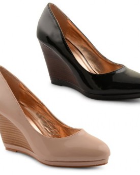 New-Ladies-High-Wedge-Heel-Platform-Stylish-Slip-On-Court-Shoes-Size-UK-3-8-Black-UK-8-0